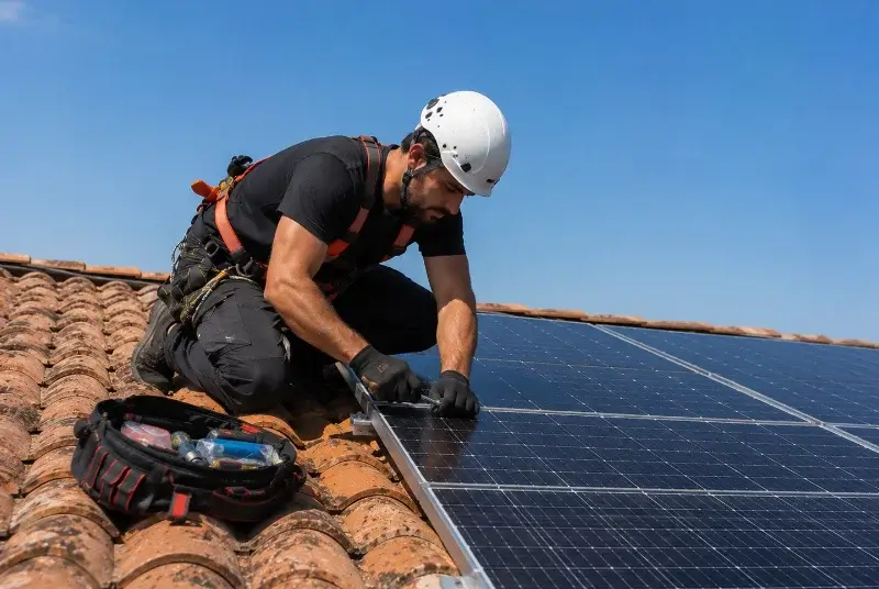 Maintenance et monitoring de panneaux solaires à Sourcieux-les-Mines